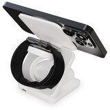 Ksix bežični punjač 3u1 15W, sklopivi, MagSafe & Qi kompatibilan, bijeli | shoptok.hr