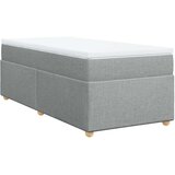 vidaXL Okvir kreveta s oprugama i madrac svjetlosivi 80x200cm tkanina | shoptok.hr