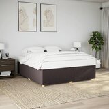  Okvir za krevet bez madraca tamnosmeđi 180x200 cm od tkanine | shoptok.hr