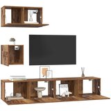  Set TV komoda 3 kom. Staro drvo Konstruirano drvo Smeđa 80 x 30 x 30 cm | Shoptok.si