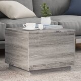 vidaXL Klubska mizica z LED lučkami siva sonoma 50x50x40 cm Cene