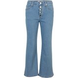 Dorothy Perkins Petite Kavbojke 'Petite Button Front Wide Leg Jeans' svetlo modra | Shoptok.si