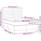  Okvir kreveta s oprugama i madrac svjetlosivi 140x200cm tkanina | shoptok.hr