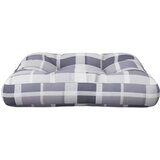  Jastuk za palete sivi karirani 60 x 60 x 12 cm od tkanine | shoptok.hr