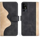 INORCO Dvobarvna lupina telefona za TCL 40R 5G, preklopna usnjena denarnica proti padcu, etui za telefon s preklopnim stojalom, (22035596) Cene