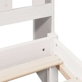 vidaXL Krevet s regalom z knjige bez madraca bijeli 150x200cm borovina | shoptok.hr