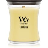 WoodWick Yuzu & Vetiver dišeča sveča z lesenim stenjem 275 g | Shoptok.si