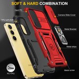 SUNSKY Hybrid Armor ovitek za Samsung A35 / A55, Rdeč | Shoptok.si