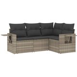  4-dijelni set vrtnih sofa s jastucima svijetlosivi poliratan | shoptok.hr
