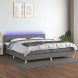  Box spring s madracem LED tamnosivi 200x200 cm tkanina Cijene