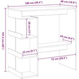  Stol za bar Crni hrast 100 x 48 x 101,5 cm Konstruirano drvo | shoptok.hr