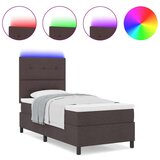 Box spring krevet Tamno smeđa 90 x 190 cm tkanina | shoptok.hr
