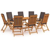  9-dijelni vrtni blagovaonski set s jastucima masivna tikovina | shoptok.hr