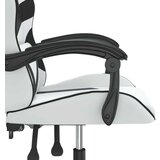  Vrtljiv gaming stol belo in črno umetno usnje, (21377791) | Shoptok.si