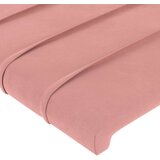  Posteljno vzglavje roza 100x5x118/128 cm žamet | Shoptok.si
