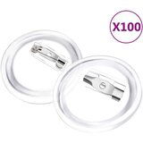 vidaXL Gumbi za značke s priponkami 100 kompletov akril 25 mm | Shoptok.si