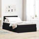 vidaXL postelja s shranjevanjem z vzmetnico črna 120 x 200 cm žamet | Shoptok.si