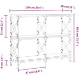  Konzolni stol boja hrasta 100 x 28 x 80 5 cm konstruirano drvo | shoptok.hr