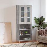  The Living Store Visoka komoda siva sonoma 69,5x34x180 cm inženirski les - Visoka Omarica, (21441069) Cene
