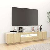 vidaXL TV omarica z LED lučkami sonoma hrast 180x35x40 cm | Shoptok.si