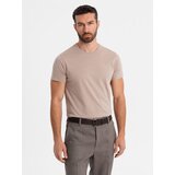 Ombre Classic BASIC men's cotton T-shirt - sand | Shoptok.si