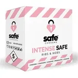 SAFE Intense - kondomi s rebrastim točkama (5 kom.)