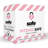 SAFE Rebrasti kondomi - Intense, 5 kos, (21121619) Cene