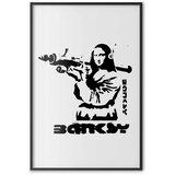 Plakat - Mona Lisa with a Bazooka 29.7x42 Crni okvir | shoptok.hr