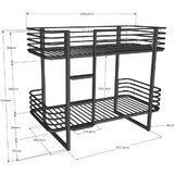 Vipack Bela kovinska pograd otroška postelja z letvenim dnom 90x200 cm Oscar – | Shoptok.si