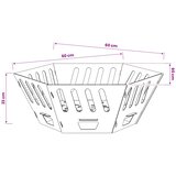  Kamin Crna 60 x 60 x 23 cm Čelik | shoptok.hr