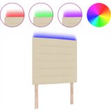  LED uzglavlje sa linijskim dizajnom krem 90 cm tkanina | shoptok.hr