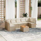 Maison Chic Seti vrtnega pohištva - Vrtna garnitura - Vrtni pohištvo set 8-delna z blazinami bež poli ratan, (21802236) | Shoptok.si