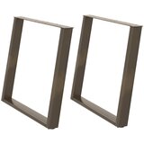  Noge za blagovaonski stol U-oblik 2 kom Prirodni čelik 90 x (72-73) cm Čelik | shoptok.hr