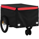 Prikolica za bicikl crno-crvena 30 kg željezna | shoptok.hr
