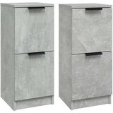  Komode 2 kom siva boja betona 30 x 30 x 70 cm konstruirano drvo | shoptok.hr