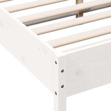 vidaXL Posteljni okvir bel 120x200 cm trdna borovina | Shoptok.si