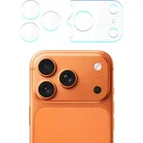 4x Staklo za kameru za Apple iPhone 17 Pro Max - Prozirna