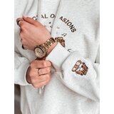 DStreet Bluza damska oversize z kapturem SPECIAL KITTY szara | Shoptok.si