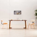 Maison Chic Jedilni stoli - Vzorci stoli 2 kosa krem ukrivljen les in umetno usnje A304, (22031979) | Shoptok.si