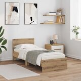  Krevetna konstrukcija s uzglavljem Umjetnički hrast 75 x 190 cm | Eponuda.ba