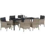  Set vrtne blagovaonice s jastučićima svjetlosiva poli ratan | shoptok.hr