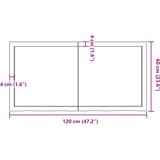 Stolna ploča svjetlosmeđa 120x60x(2-6) cm tretirana hrastovina | shoptok.hr