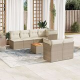 vidaXL 8-dijelni set vrtnih sofa od poliratana s jastucima bež | shoptok.hr