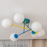  plafonski luster moon 6xE27/15W/230V tirkizna/žuta/plava | Eponuda.com