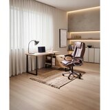 CARRYHOME KOTNA PISALNA MIZA kovina, leseni material črna, barve hrasta | Shoptok.si