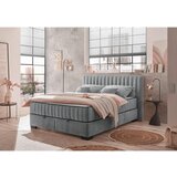 MID.YOU POSTELJA Z VZMETNICO 160 cm x 200 cm , tekstil, leseni material antracit | Shoptok.si