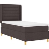 Box Spring Krevet s Madracem &amp LED Tamno smeđa 90x200 cm Tkanina | shoptok.hr