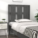 Maison Chic posteljno vzglavje - vzglavna omarica - nočna omarica sivo 80,5x4x100 cm trdna borovina, (21705079) | Shoptok.si