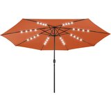  Vrtni suncobran s LED svjetlima 400 cm terakota | Eponuda.com