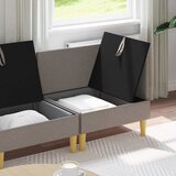  Set namještaja za dnevni boravak 4 pcs Sivosmeđa Tkanina | shoptok.hr